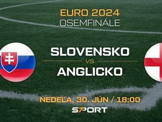 Slovensko vs. Anglicko osemfinále ME vo futbale 2024 – zostavy, kurzy, live prenos