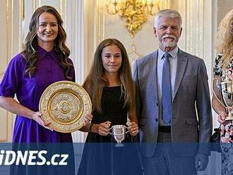 Prezident přijal na Hradě wimbledonské vítězky