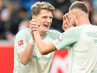 Frakfurt si upevnil druhé miesto. Šialený zápas Werderu Brémy, otočil zápas z 0:3