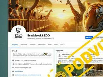 Podvodníci sa na Facebooku vydávajú za bratislavskú zoo, okrádajú ľudí. Totálny hyenizmus, reaguje polícia