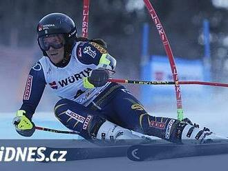 Hectorová suverénně ovládla obří slalom v Kranjské Goře, Jelínková nebodovala